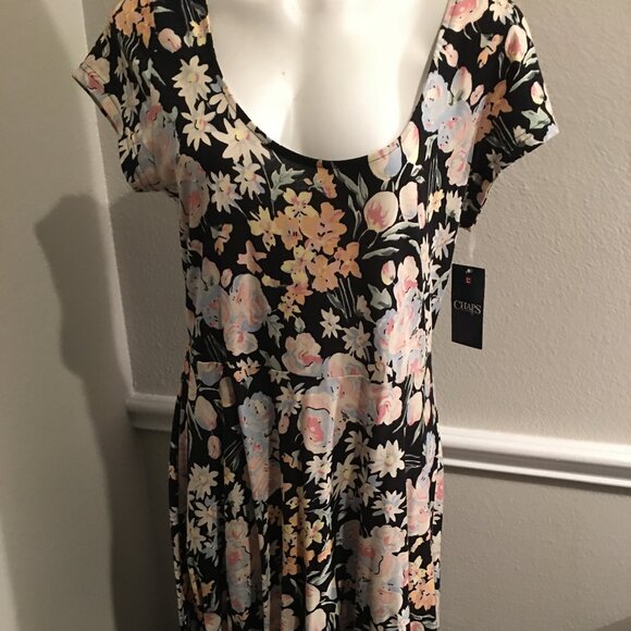 Chaps Floral Maxi Dress = Showstopper  New   Car1 Box  Size Large - Picture 1 of 3